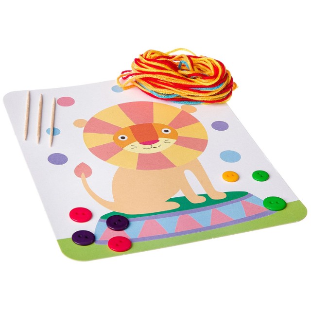 Творч Аппликация шерстяная Львенок-циркач Превью 2