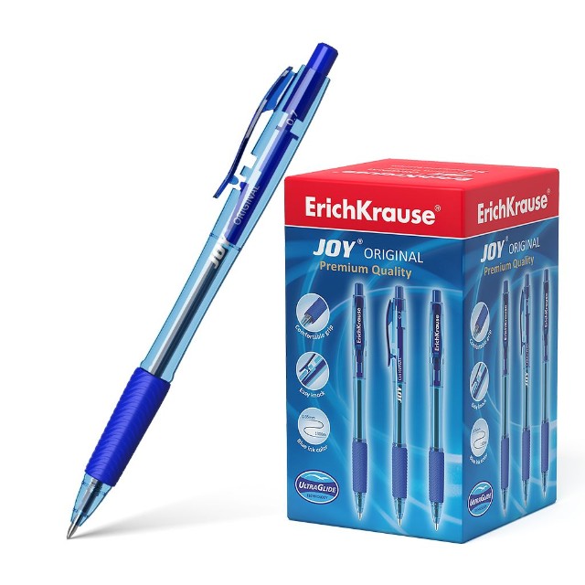 Ручка шариковая синяя EK Ultra Glide Technology Joy Original автомат