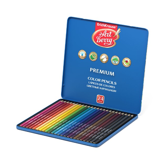 Карандаши цветные 24 цв EK Artberry мет/уп Превью 7