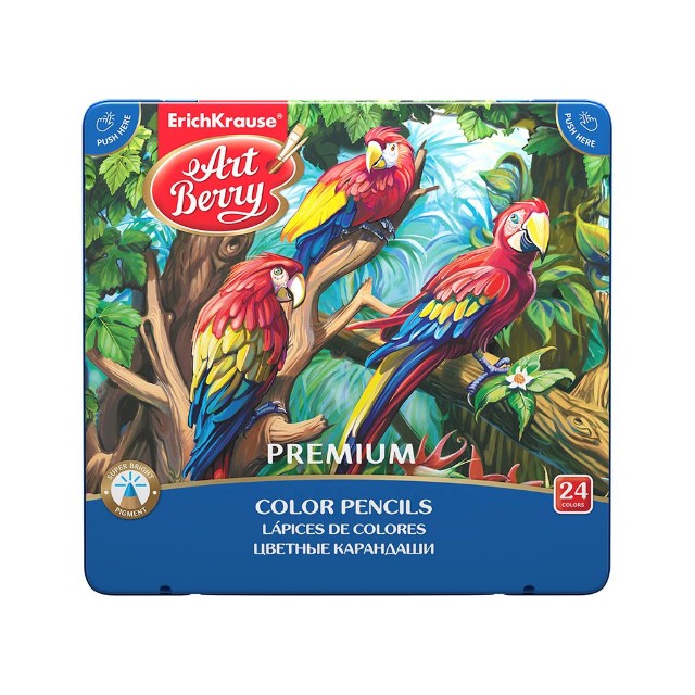 Карандаши цветные 24 цв EK Artberry мет/уп Превью 1