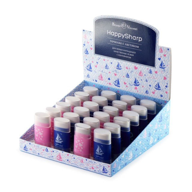 Ластик + точилка BV HappySharp 2 вида Превью 1