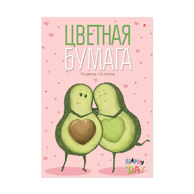 Цв. бумага А4 10л 10цв немел Мультики одност папка Превью 5