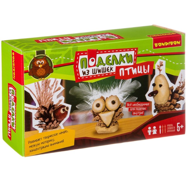 Творч Набор Поделки из шишек Птицы Превью 0