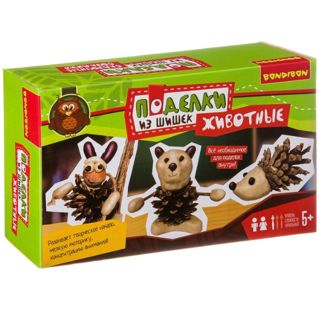 Творч Набор Поделки из шишек Животные Превью 0