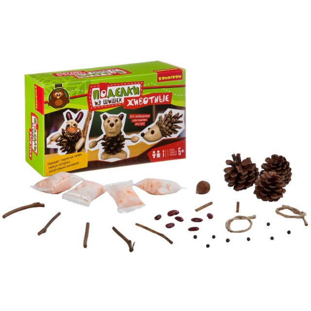 Творч Набор Поделки из шишек Животные Превью 1