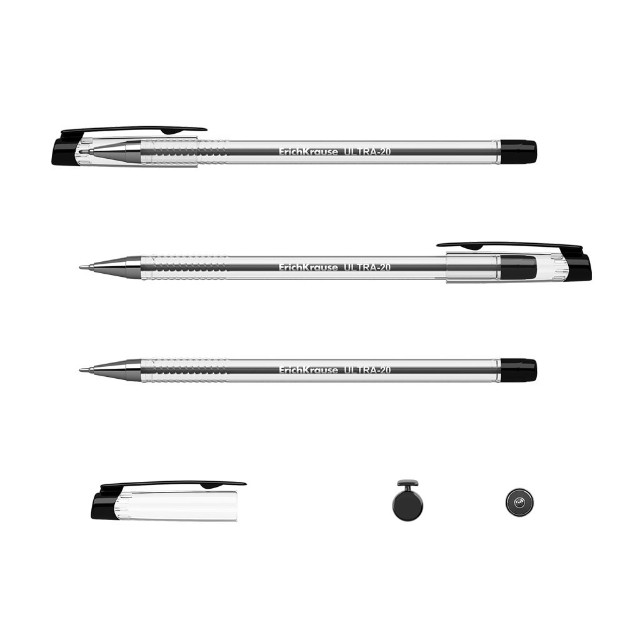 Ручка шариковая черная EK G-Soft Ultra L-20 прозр корпус 0,7мм Превью 3