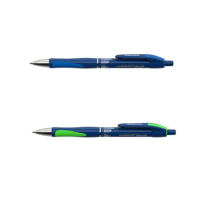 Ручка шариковая синяя EK Megapolis Concept  автомат 0.7 блистер Превью 3