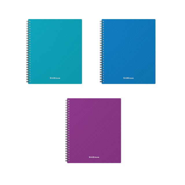 Тетрадь А5 пласт обл 60л кл спир EK GLANCE Vivid