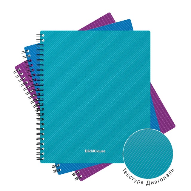 Тетрадь А5 пласт обл 60л кл спир EK GLANCE Vivid Превью 6