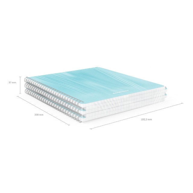 Тетрадь А5 пласт обл 60л кл спир EK GLANCE Vivid Превью 4