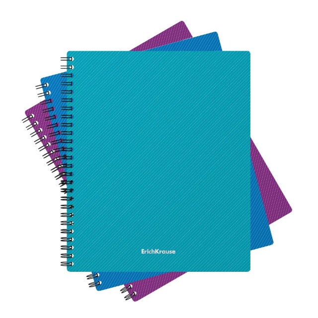 Тетрадь А5 пласт обл 60л кл спир EK GLANCE Vivid Превью 3