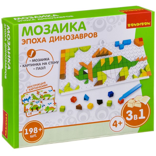 Игра Мозаика Эпоха динозавров 198 дет.