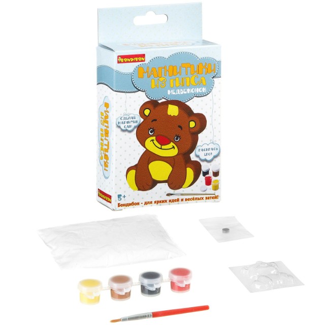 Творч Магниты из гипса Медвежонок Превью 1