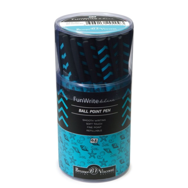Ручка шариковая синяя BV FunWrite Морская 0.5 Превью 2