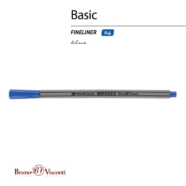 Ручка капиллярная BV Basic синяя 0.4мм Превью 4