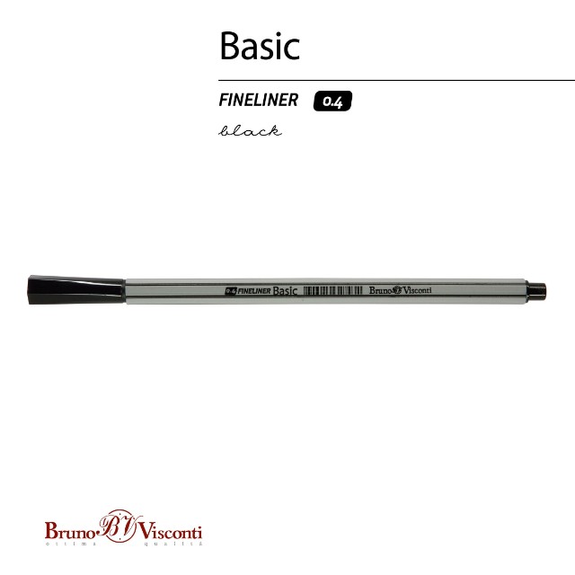 Ручка капиллярная BV Basic черная 0.4мм Превью 1
