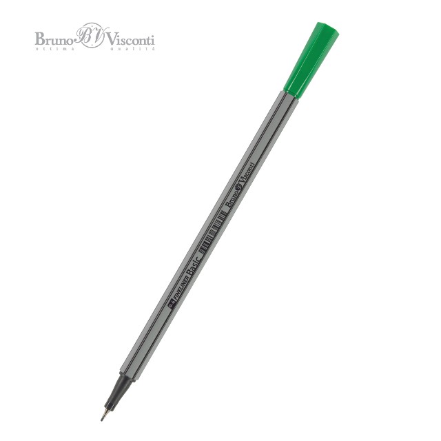 Ручка капиллярная зеленая BV Basic зеленая 0.4