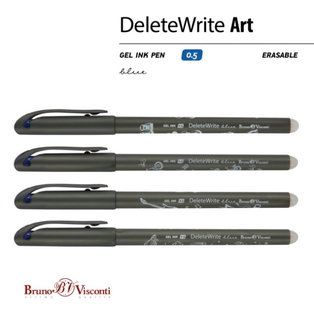Ручка гелевая Пиши-стирай синяя BV Delete Write Art Boys Превью 1