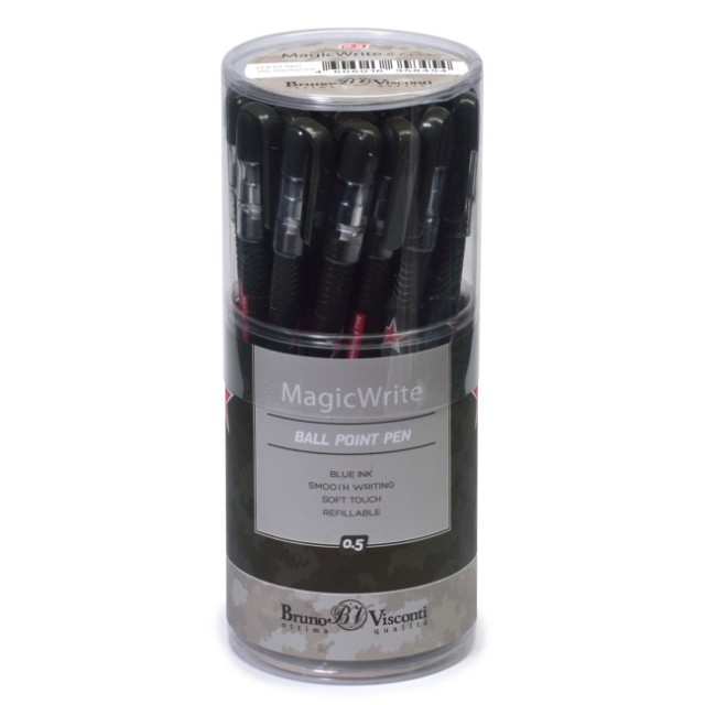 Ручка шариковая синяя BV MagicWrite Милитари 0.5 принт Превью 2