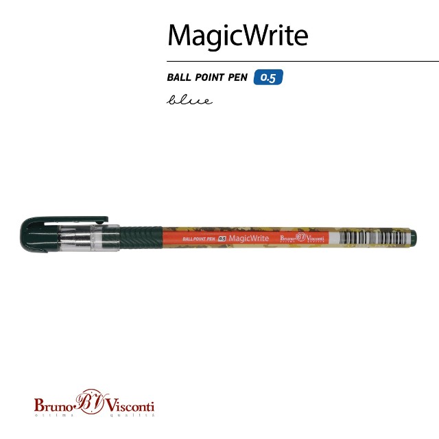 Ручка шариковая синяя BV MagicWrite Милитари 0.5мм принт Превью 4