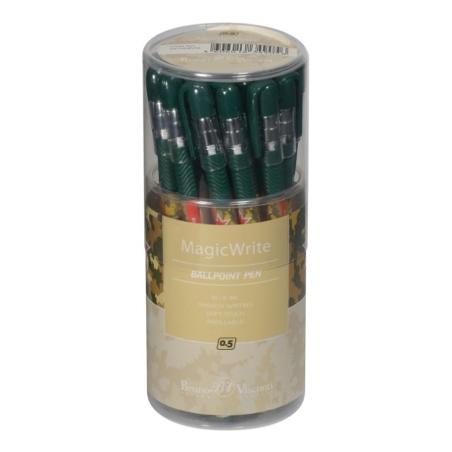 Ручка шариковая синяя BV MagicWrite Милитари 0.5мм принт Превью 3