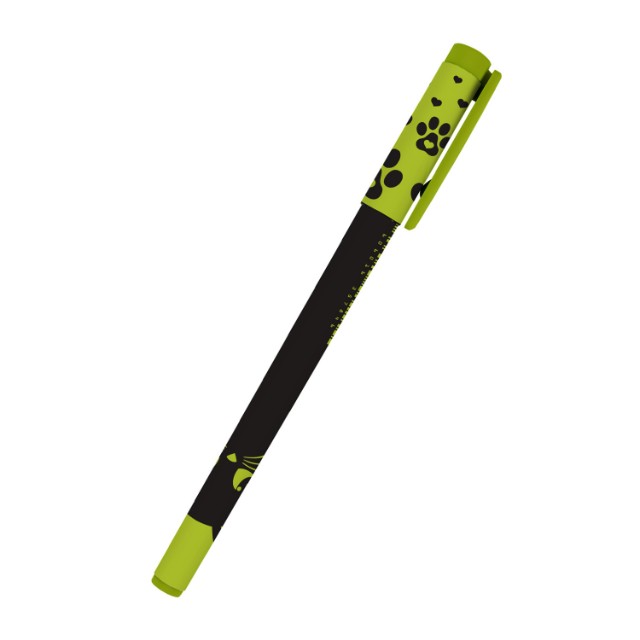 Ручка шариковая синяя BV FunWrite Черный кот 0.5мм принт Превью 1