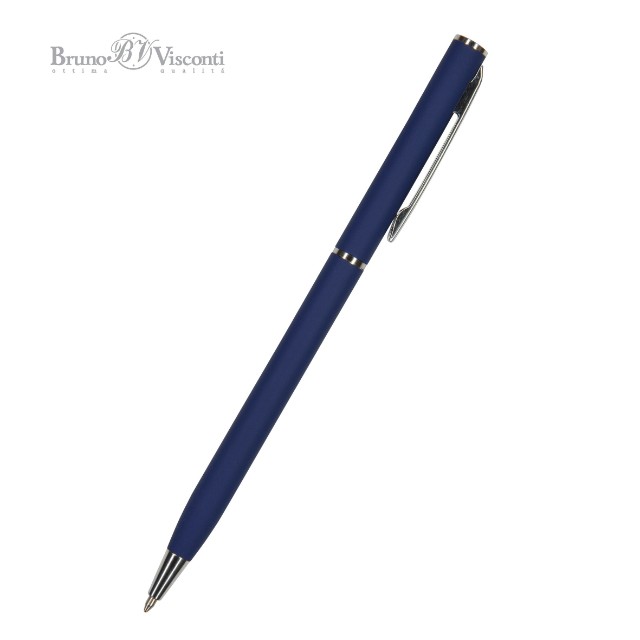 Ручка подар шар BV Palermo синяя 0,7мм авт темно-синий мета