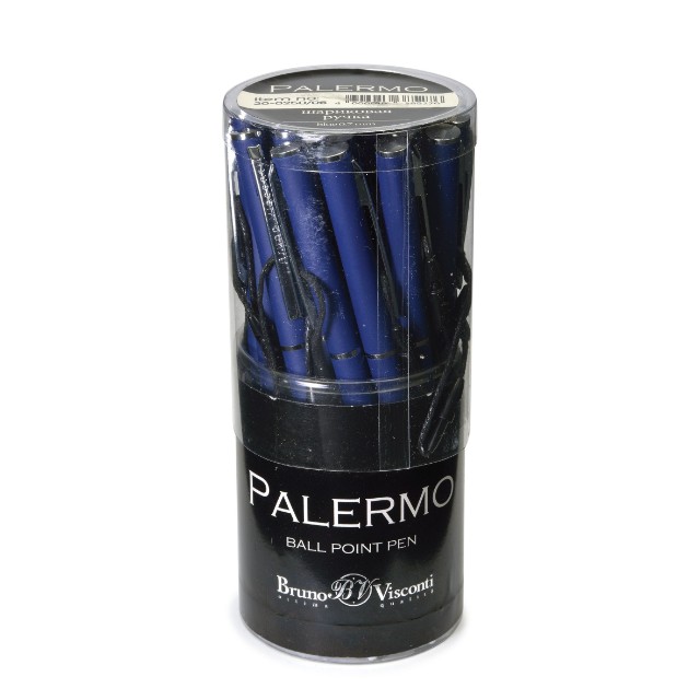 Ручка подар шар BV Palermo синяя 0,7мм авт темно-синий мета Превью 3