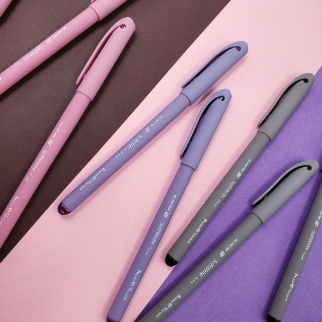 Ручка шариковая синяя BV SoftWrite RIO масляная 0.5 мм 5 ц Превью 1