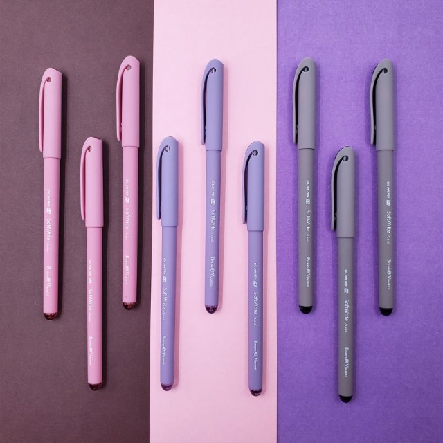 Ручка шариковая синяя BV SoftWrite RIO масляная 0.5 мм 5 ц Превью 6