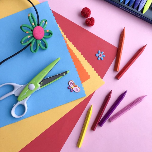 Мелки восковые 6цв BV HappyColor трехгранн Превью 4