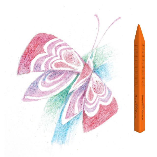 Мелки восковые 6цв BV HappyColor трехгранн Превью 5