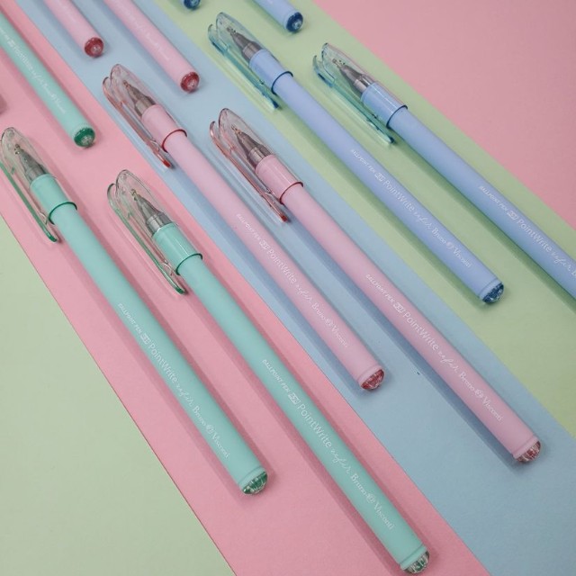 Ручка шариковая синяя BV PointWrite Zefir 0.38 корпус пастель Превью 4