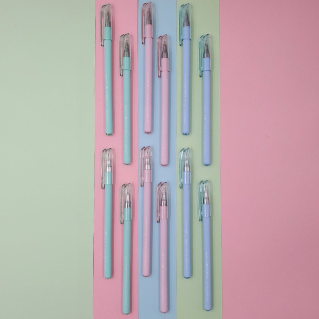 Ручка шариковая синяя BV PointWrite Zefir 0.38 корпус пастель Превью 2