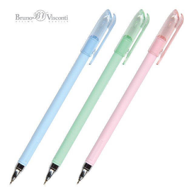 Ручка шариковая синяя BV PointWrite Zefir 0.38 корпус пастель