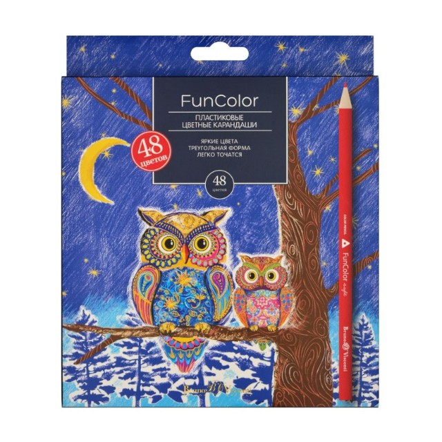 Карандаши цветные 48 цв пластик BV Fun Color Превью 4