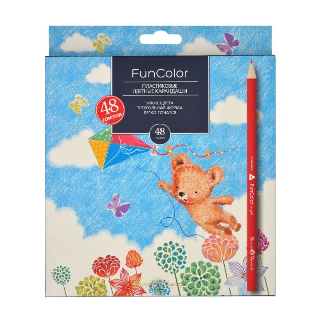Карандаши цветные 48 цв пластик BV Fun Color Превью 1