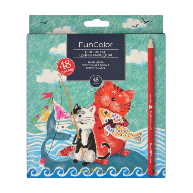 Карандаши цветные 48 цв пластик BV Fun Color Превью 2
