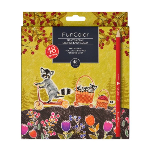 Карандаши цветные 48 цв пластик BV Fun Color Превью 3