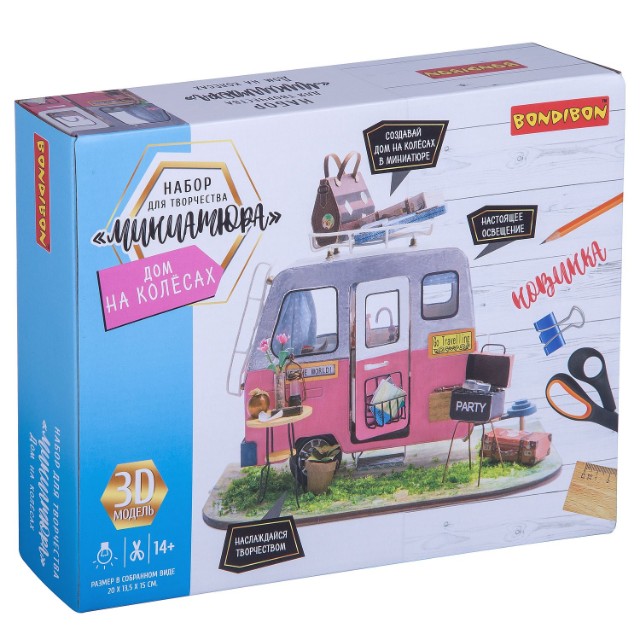 Творч Румбокс Миниатюра интерьерная 3D Дом на колесах Превью 0