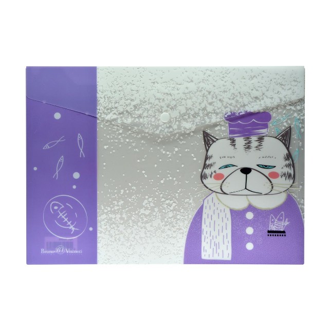 Папка-конверт А4 с рис BV Коты в японском стиле Превью 0