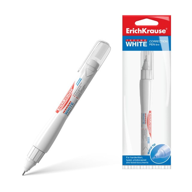 Штрих-ручка 6мл Techno white Превью 0