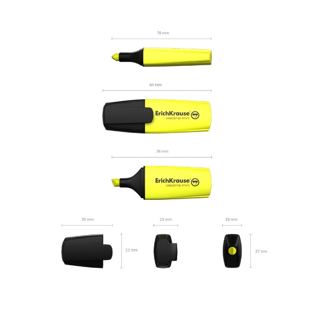 Маркер-выделитель желтый 0,6-5,2мм Visioline Mini Превью 4