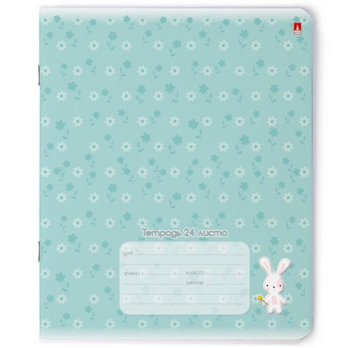 Тетрадь 24л клетка Зефирные зайчата Превью 4