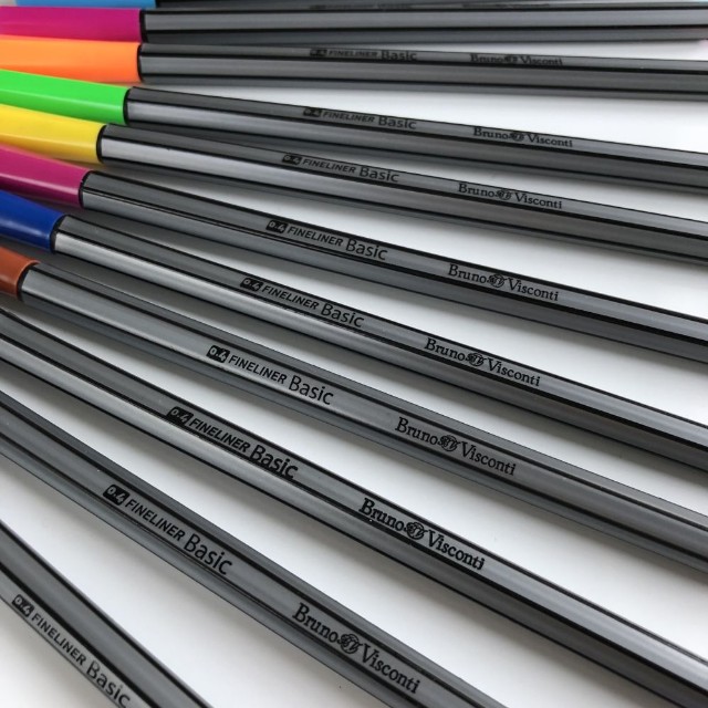 Ручки капиллярные 12 цв BV Basic 0,4мм Превью 1