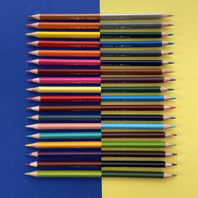Карандаши цветные двустор 18шт/36 цв BV HappyTwin Превью 5