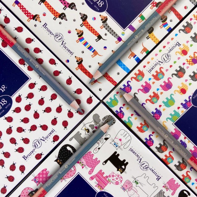 Карандаши цветные двустор 18шт/36 цв BV HappyTwin Превью 9