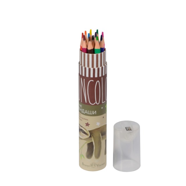 Карандаши цветные 12 цв пластик BV FunColor в тубе Превью 2