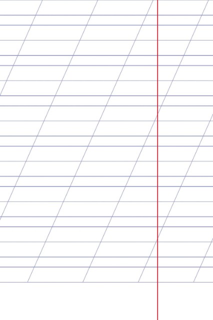 Тетрадь 12л линейка косая Однотонная. Пастель Салатовая с доп гориз. линией Превью 1