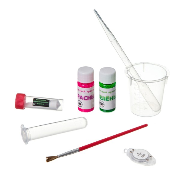 Набор для исследования Юный химик Мини-лаборат Светящ. слайм и др чудес Превью 2